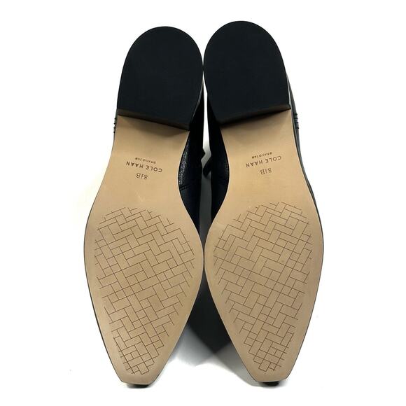 COLE HAAN Naia Black Leather Ankle Boot Bootie Womens Sz. 8.5B Side Zip New $200 - Picture 13 of 13